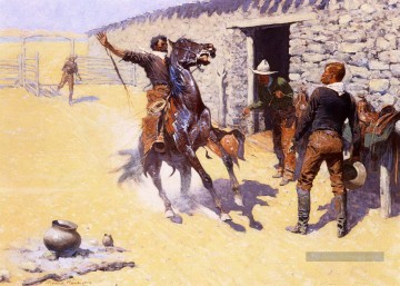Indiens et cowboys œuvres - le cow boy apaches Frederic Remington Indiana